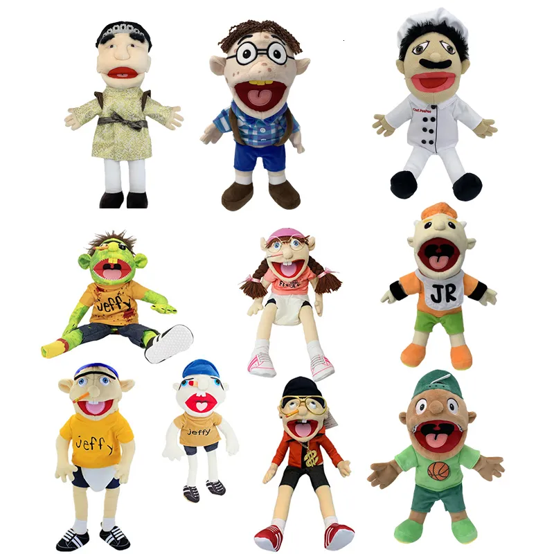 Jeffy Boy Plush Hand Puppet Kids Doll Action Figure Funny Party