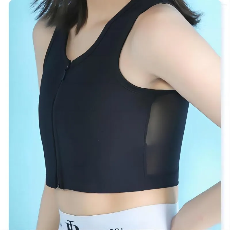 JARAZIN - Carpeta de pecho transgénero FTM Tomboy con cierre para el pecho Trans Binder Bra Tank