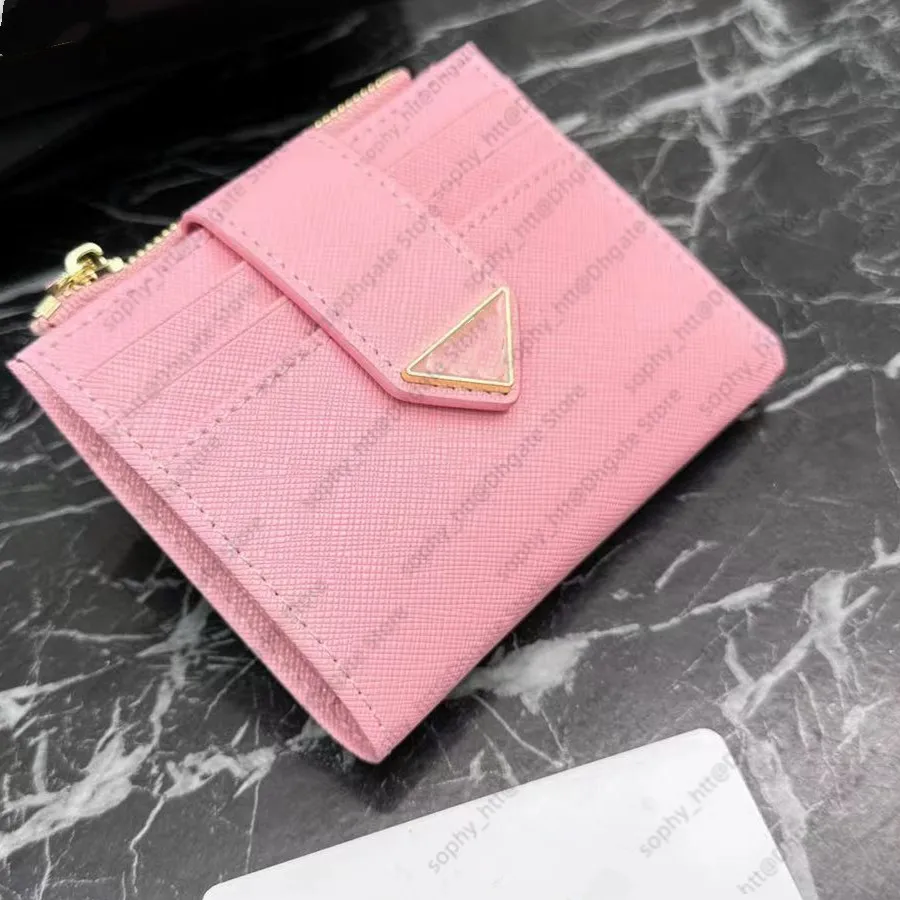 Genuine Leather Wallet For Women – Slim Vintage Cowhide Clutch With Card Slots & Zipper Pocket, Handmade Retro Style (Pink)