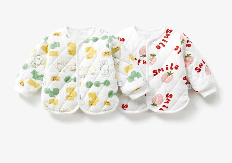 Veste en coton pour bébé, automne et hiver, veste en coton fin, doublure intérieure, haut chaud d'hiver pour garçon