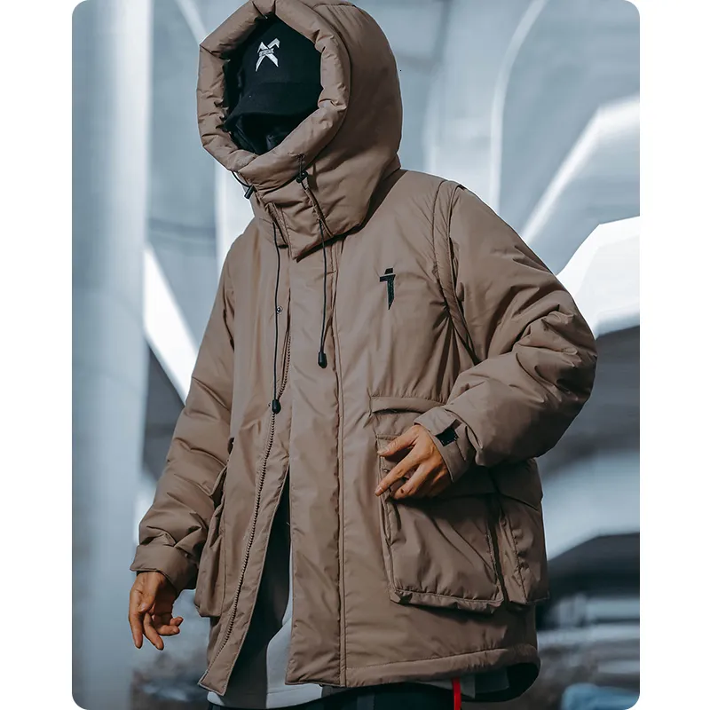 Mens Down Parkas Removível Unisex Masculino Casaco de Inverno Padding Puffer Jacket Heavyweight Mens Roupas Varsity Harajuku Hiphop High Street Michalkova 230922