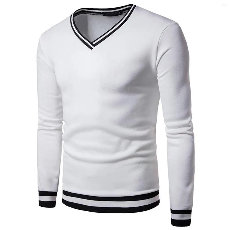 Męskie swetry V Sweater Sweater Solid Top Art Malaling Trend Pullover Streetwear