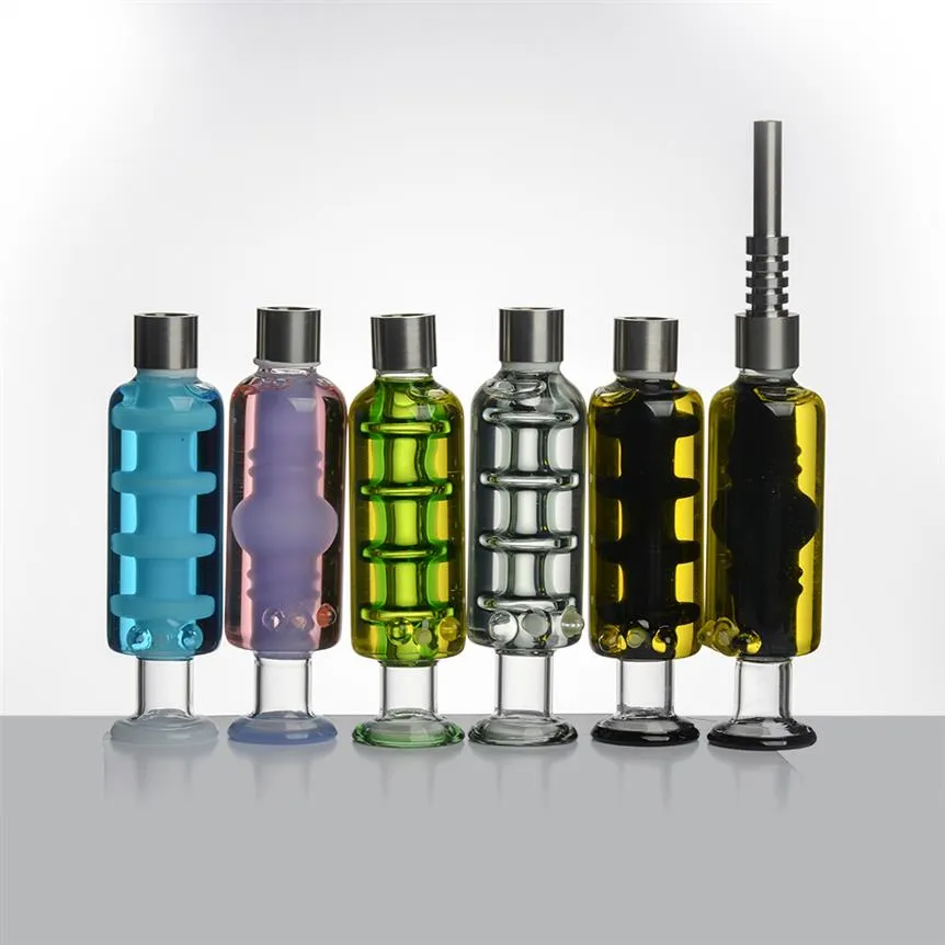 Accessori per narghilè per fumatori Cannuccia per raccogliere il nettare in vetro con glicerina liquida all'interno del raffreddamento dell'olio Kit NC dab rig 510 giunto a vite 191226V