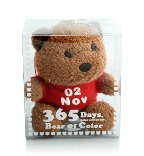 fluffy teddy＊チビくま。 Plush Keychains Cute 365 Days Bear Of Color Teddy From Bao08