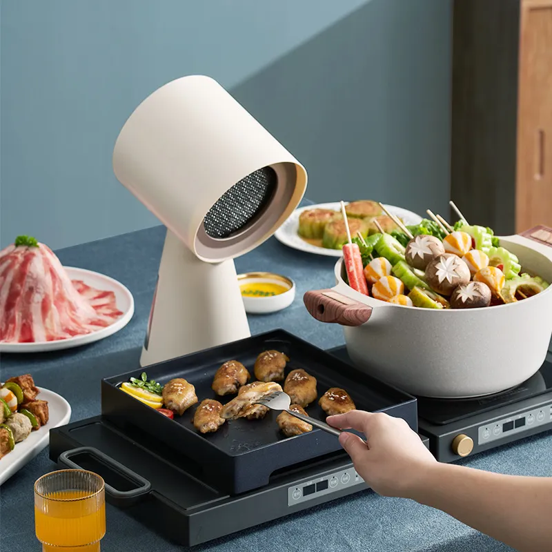 Hotte de cuisine de bureau, Portable, à faible bruit, compacte, pour la maison, compagnon de Barbecue