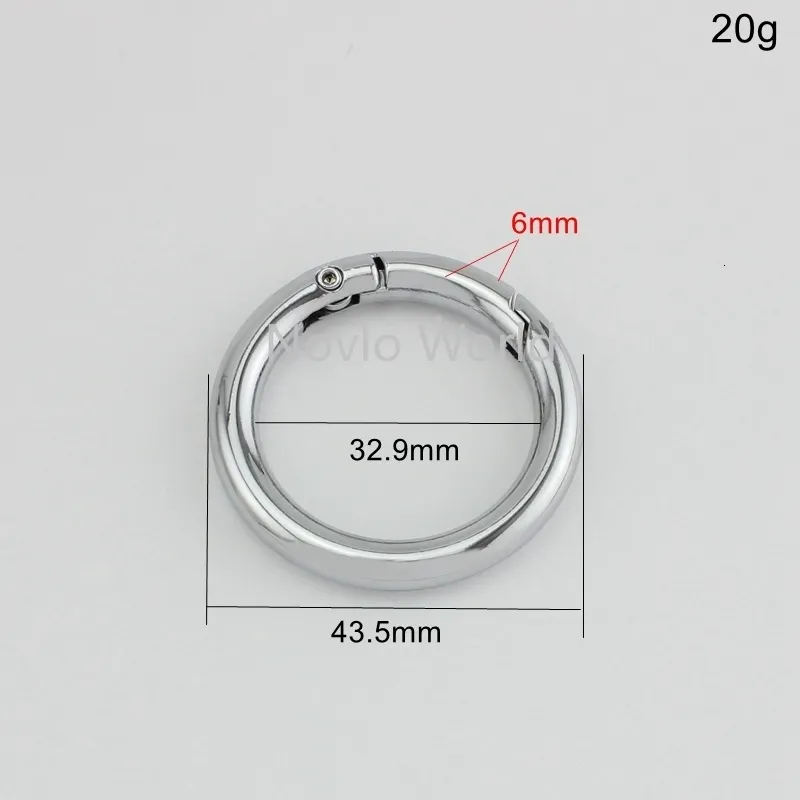 Anelli Noo World 5-20-100 pezzi 6 colori 32,9 mm 1-1/4" in metallo cromato Anello a molla O Anello moschettone rotondo 230922_voghion.com