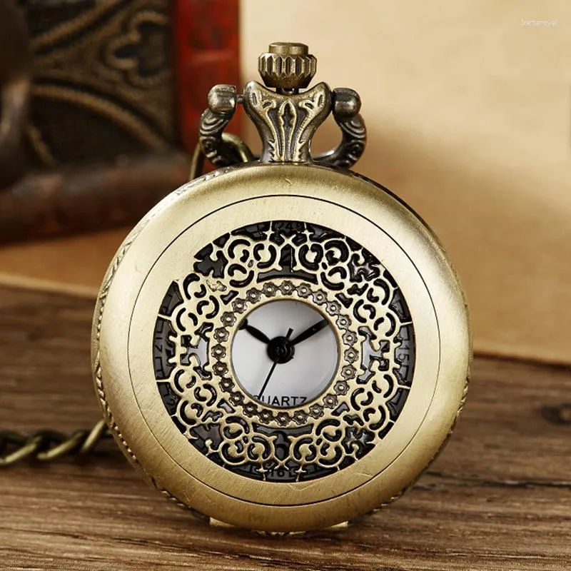 Pocket Watches Christmas Fashionable And Exquisite Style Antique Vintage Quartz Watch Round Case Pendant Necklace Chain Clock Gifts From Bertaroyal 11.65 DHgate.Com