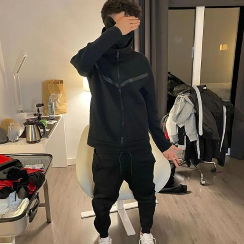 Tracuits Suit Hoodie Fashion Casual Sports Zipper Jacket Trousers Suitpant Men New in Men's Sets 230922_voghion.com