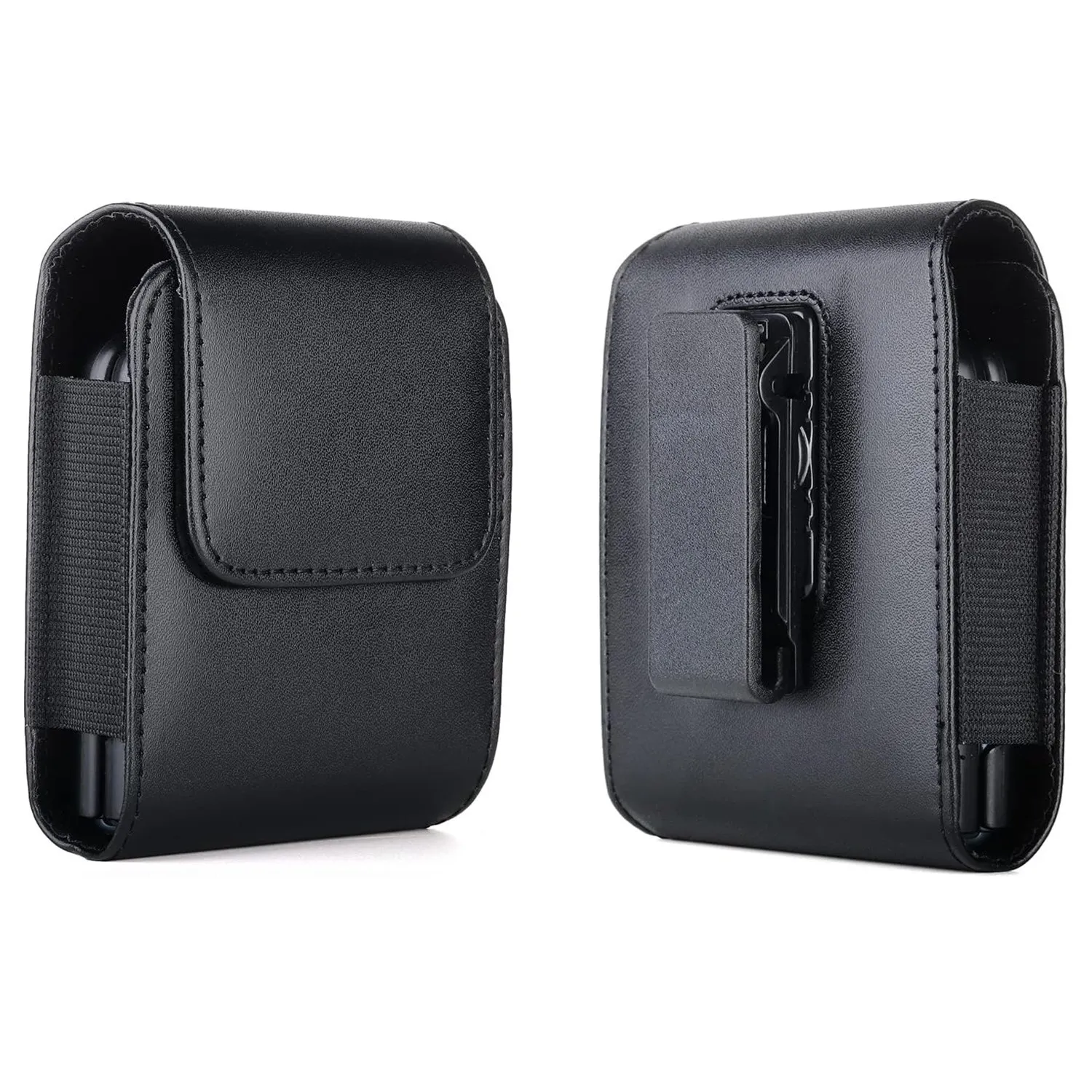 Flip Phone Belt Holster Case For Samsung Galaxy Z Flip 3/Z Flip 4/Z Flip 5 Leather Cell Phone Belt Clip Pouch Case Waist Carrying Hanging Bag Cover