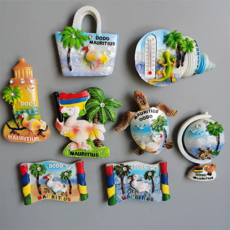 Dodo Bird Magnets at a Souvenir Stall in Chamarel, Mauritius. Editorial