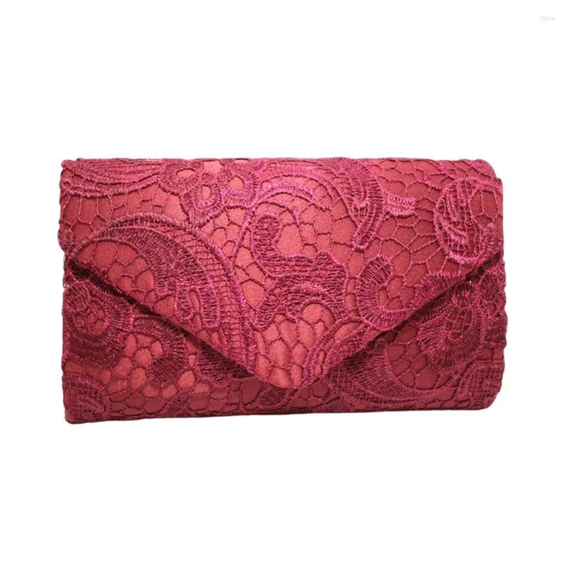 Sacs de soirée Enveloppe Embrayages Dentelle Sac à main Sac à main Poche Pochette Décoration Rose