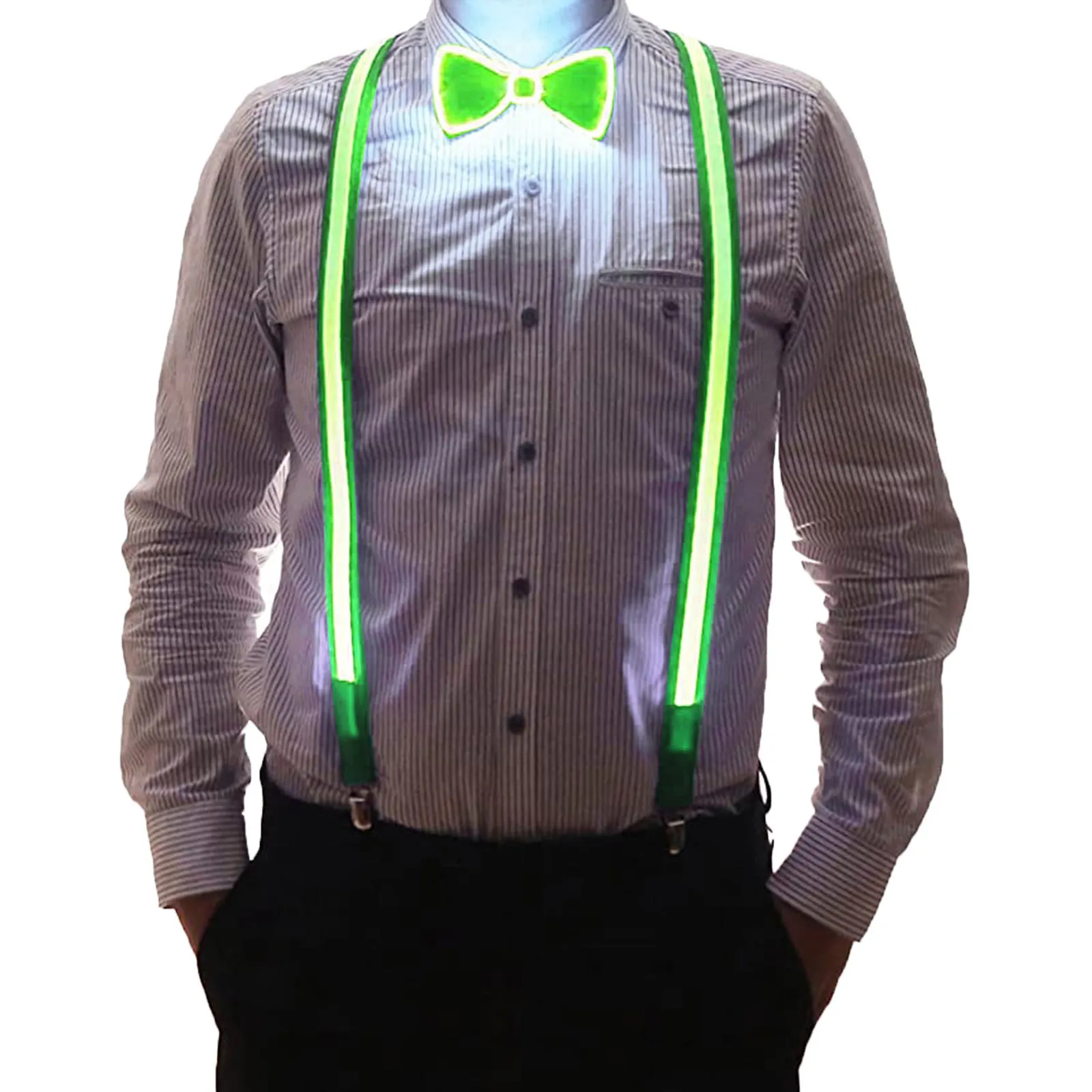 LED Suspenders for Men - Light Up Adjustable Braces, Perfect for ...