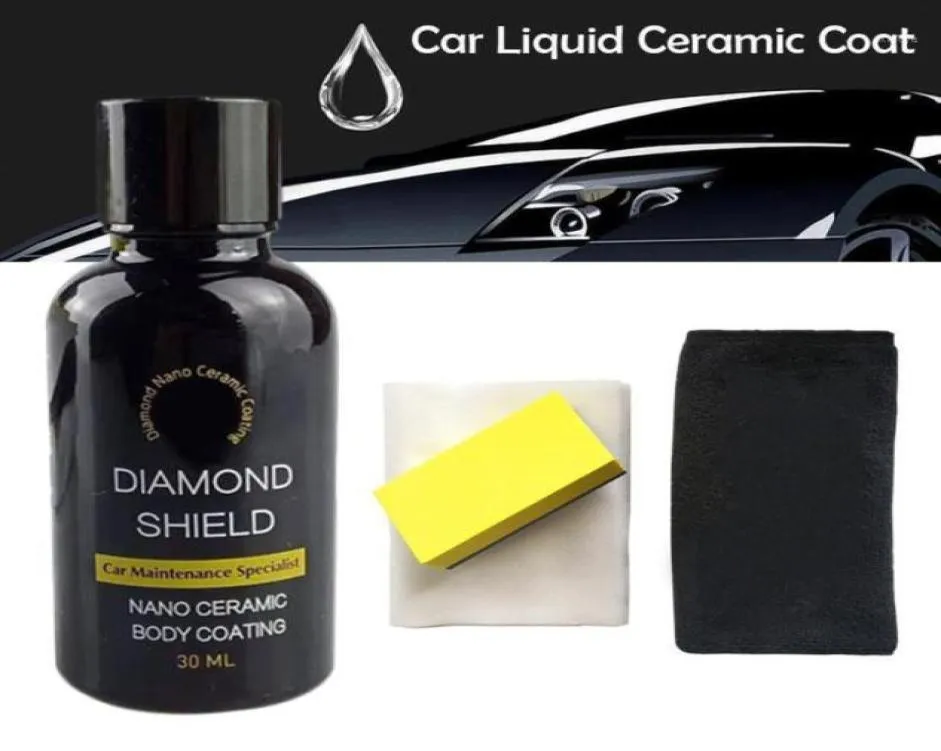 Automotive Nano Coating Liquid Ceramic Spray Coating Car Polish Spray Tätning Top Coat Quick Nanocoating 30 ml Car Wax11119985