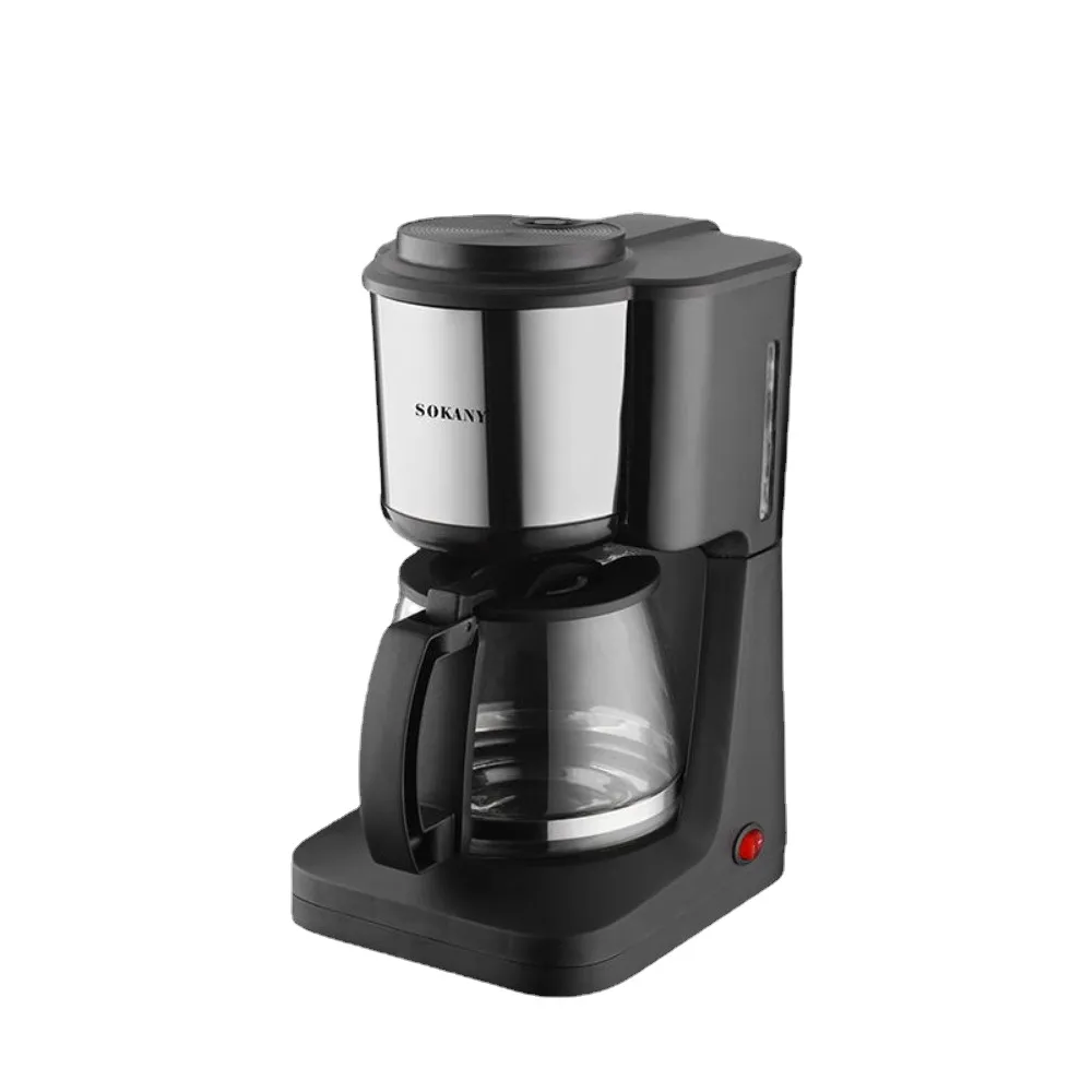10 Cups Small Coffee Maker, Coffee Machine with Reusable Filter, Warming Plate and Coffee Pot for Home and Office