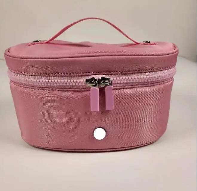 LU womens makeup bag Top handle Oval Top Access Stuff Sacks cosmetic bags Luxury lulemon mini pochette square designer vintage nylon pink wash toiletry hand bag