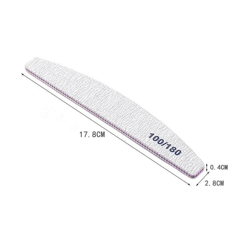 5 Styles Nail Art Files 100/180 Professional Nail Styling Tools Gel ...