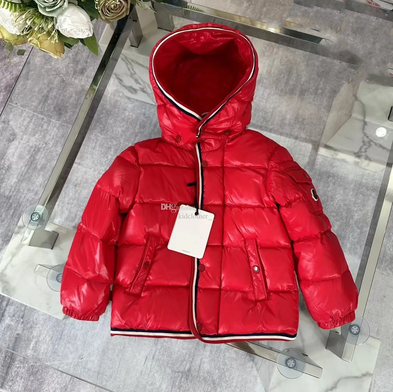 kids hoodies kid designer coat baby clothes girl boy hooded jacket 100% white duck down filling outwear warm winter red black