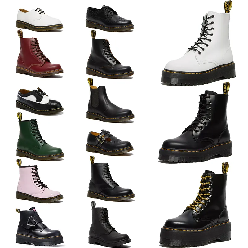 Designer Boots short boot Doc Martens Dr Martins Designer Men Women Marten High Leather Winter Snow Booties Oxford Bottom Ankle Shoes black white 8 eye work boot