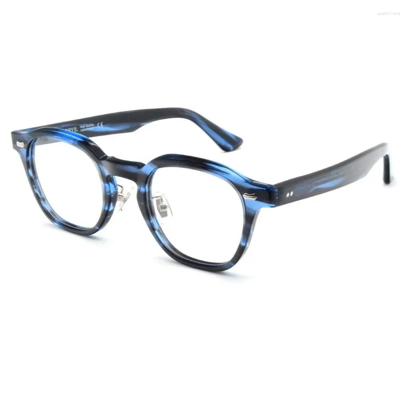 Okulary przeciwsłoneczne ramy retro żółwi okrągłe okulary rama octan recepta men okularów szczotki dla marki projektanta