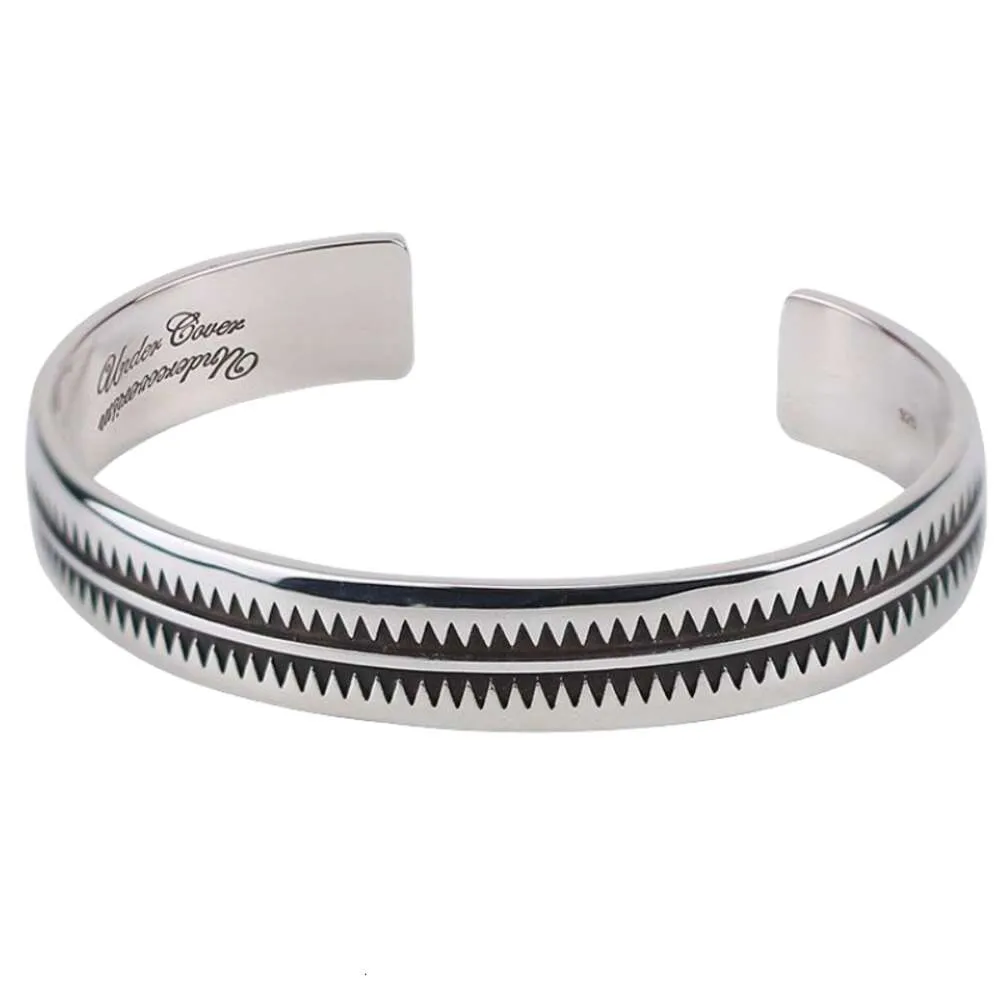 Pulseira aberta de prata esterlina 925 Goroo Takahashi Designer de moda de alta qualidade Prata tailandesa serrilhada indiana masculina e feminina pulseira de prata esterlina