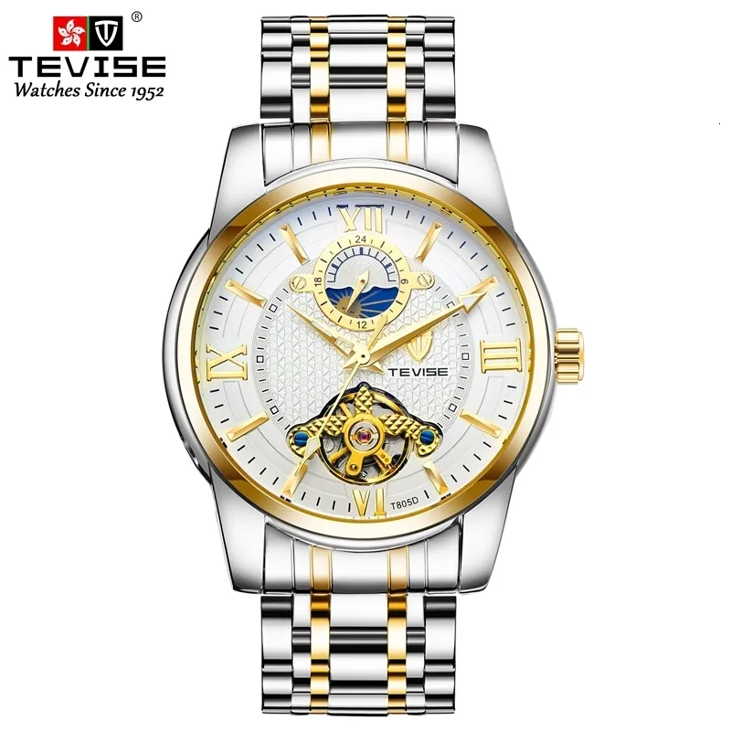 Autres montres Tevise Haute Qualité Hommes Top Marque De Luxe Saphir Étanche Automatique Mécanique Montre-Bracelet 230921