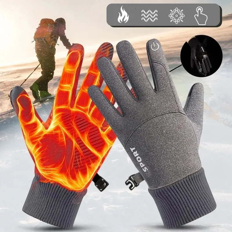 Fahrradhandschuhe Herren Winterhandschuhe Wasserdicht Winddicht Warm Mtb Fahrradhandschuhe Vollfinger Touchscreen Motorrad Angeln Skihandschuhe rutschfest 230922