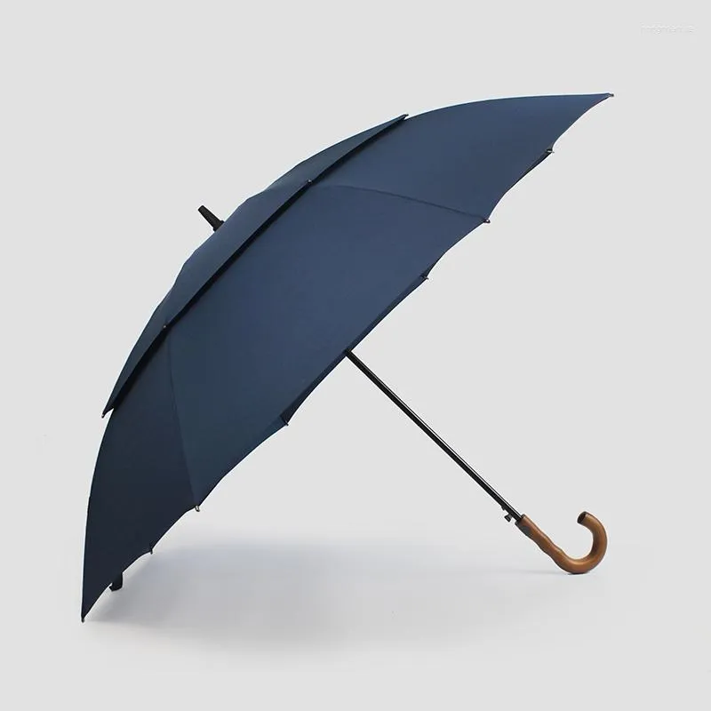 Umbrellas Windproof Uv Black Umbrella Two Layer Men Resistant Reinforced High Quality Guarda Chuva Sunscreen Appliance MZY