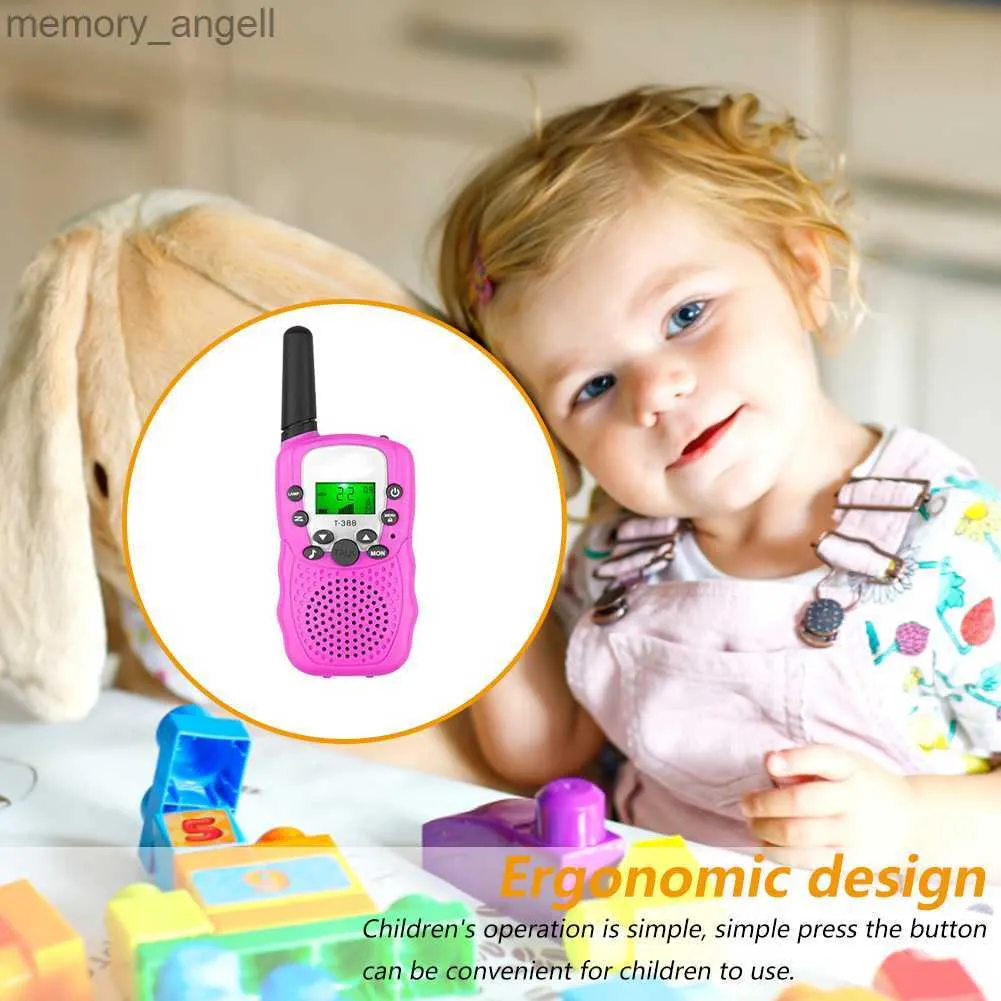 Talkie Walkie 3pcs Talkies-walkies enfants jouets électroniques 22 canaux  talkie-walkie avec lampe de poche LCD portée de 3 miles pour garçons filles
