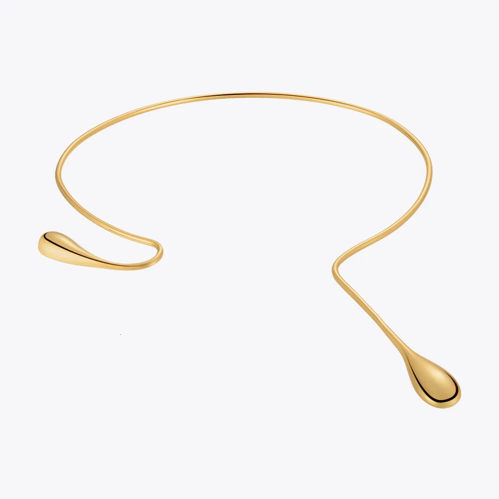 Halsketten ENFASHION Wassertropfen-Halsband mit Halskette für Damen, trendige Produkte, Halsketten, goldfarben, Modeschmuck, kostenlose Rückgabe, P223317, 230921