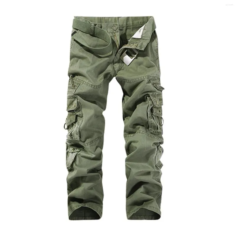 Pantalons pour hommes multi-poches lavés cinq couleurs à la mode style de rue uni salopette de sport décontractée