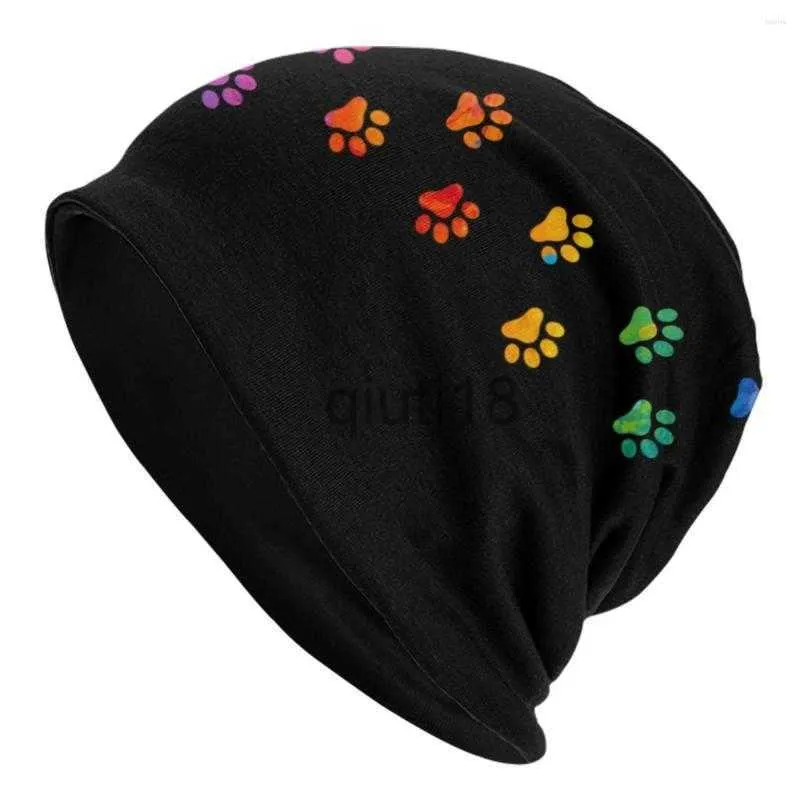 Beanie / Skull Caps Boinas Colorido Perro Bonnet Sombreros Cool Knit Hat para mujeres Hombres Cálido Invierno Skullies Gorros Gorras x0922