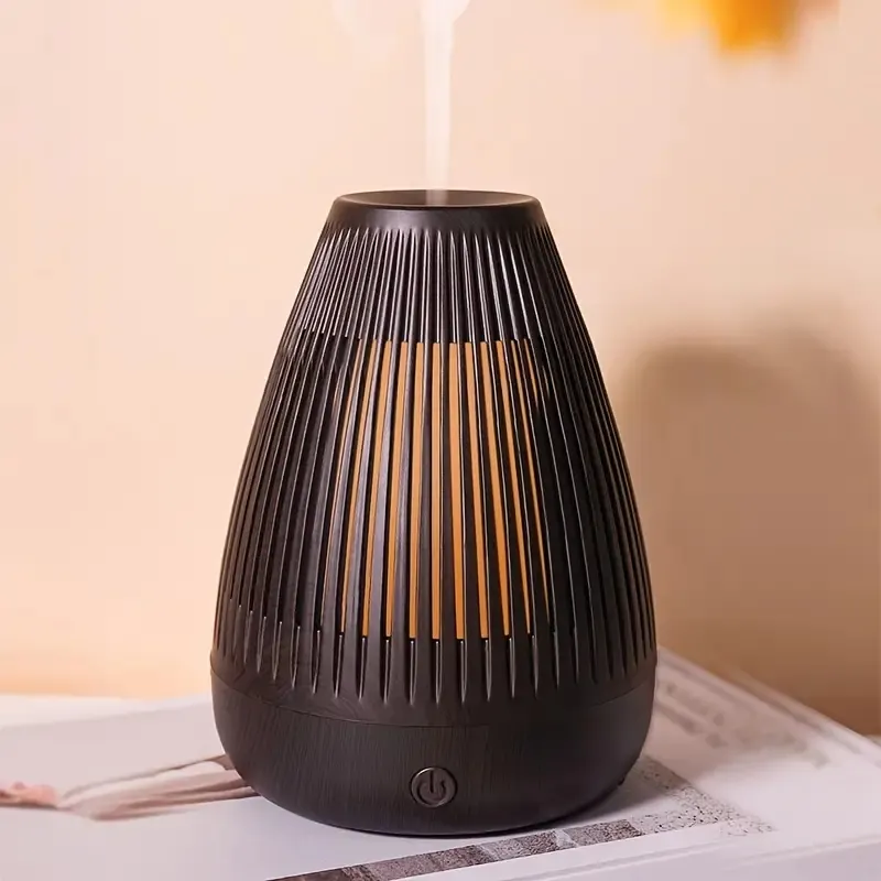 Humidificador USB portátil de 1 pieza con luz nocturna de llama de color y difusor de aroma: mejore su sueño y relajación con humedad y fragancia relajantes