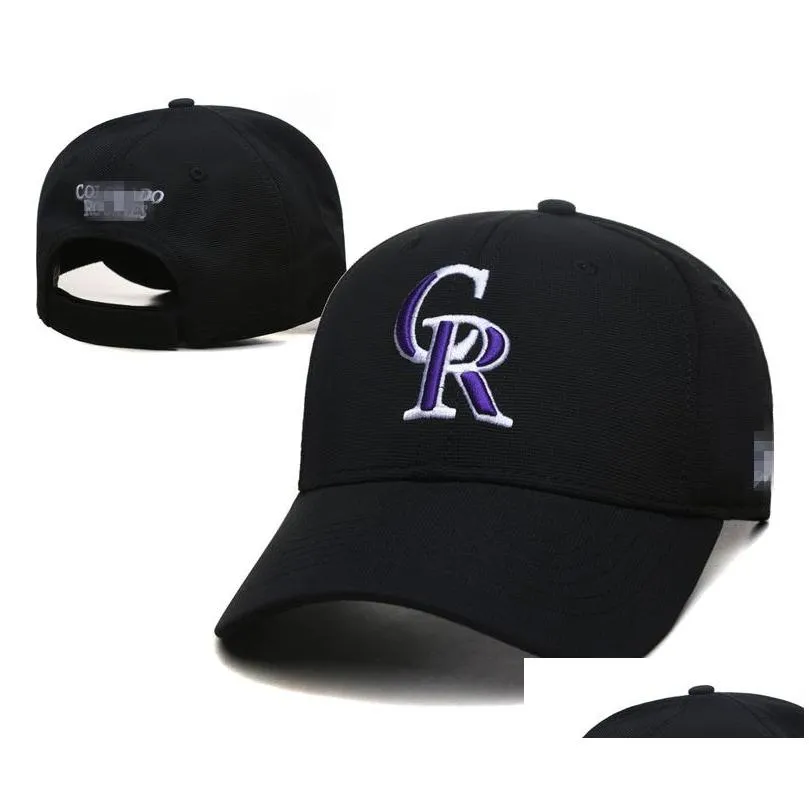 Ballkappen 2023 Hiphop Cap Rockies CR Brief Knochen Aba Reta Mode Snapback Hüte Sport Baseball Männer Frauen H6-4.15 Drop Lieferung Acces Dhwtt