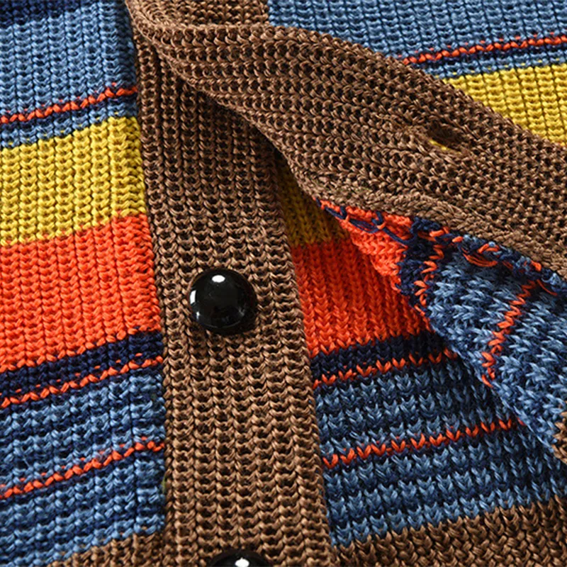 Crochet Cardigan Men's Multicolor Cardigan Men's Bohemian