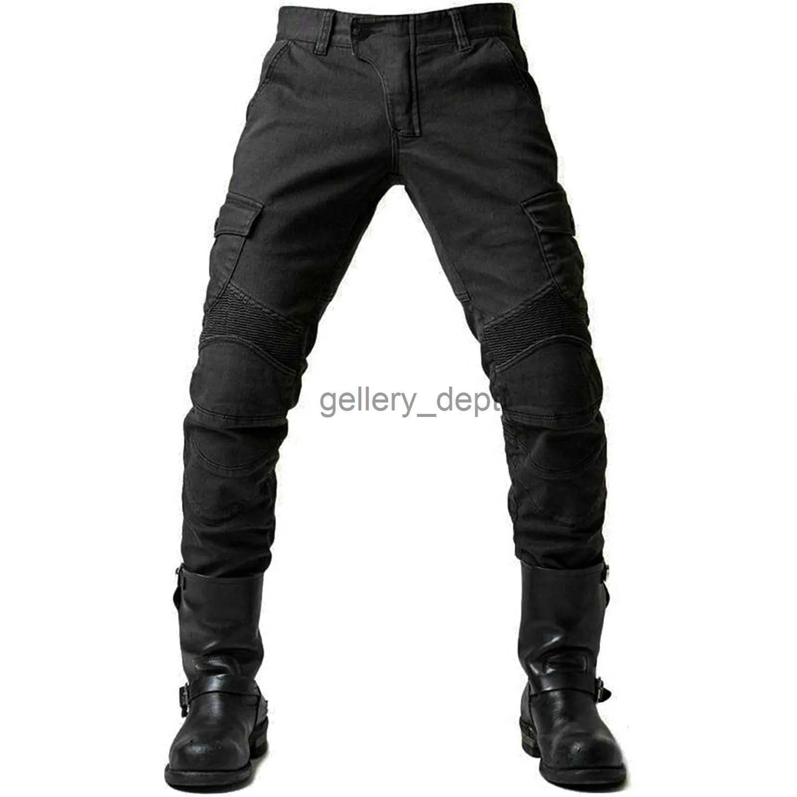 Pantaloni da uomo Pantaloni protettivi da moto Pantaloni casual Jeans da uomo Traspiranti resistenti all'usura con 2 paia di protezioni per ginocchia e fianchi Imbottiture rimovibili J230922