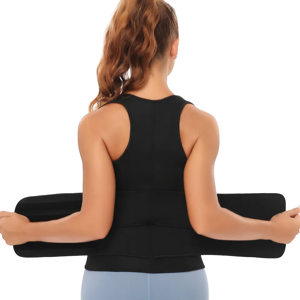 Amazing Waist Trainer Body Shaper for Women - Plus Size 2 Straps Steel Bones Workout - Sauna Trimmer Neoprene Slimming Exercise Corset Tops (FH)(FHW1)(1U31)(1U24) main image 0