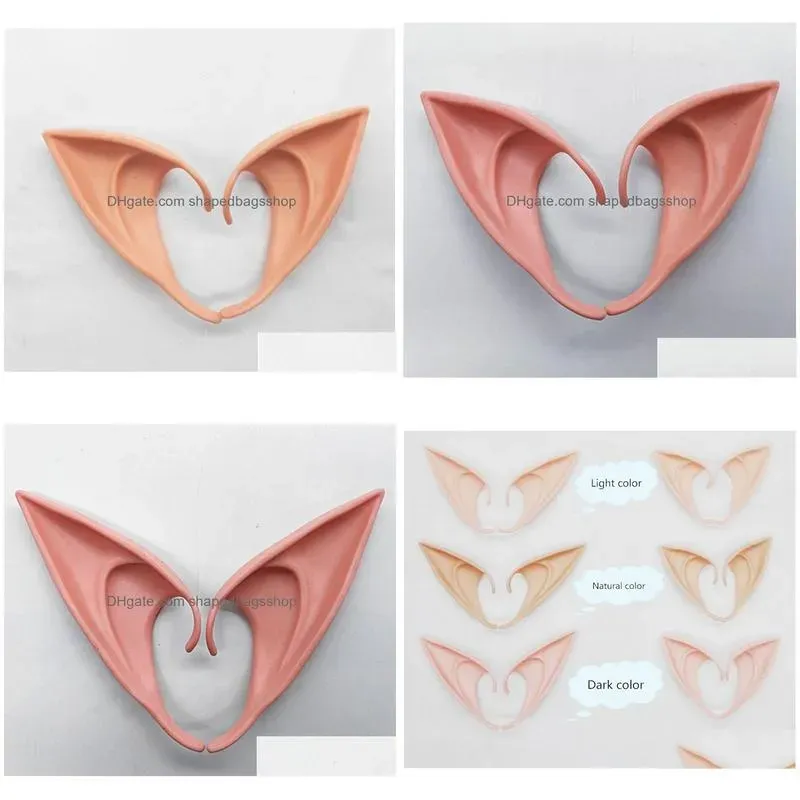 elf ear halloween fairy cosplay accessores vampire party mask for latex soft false ear 10cm and 12cm sn961