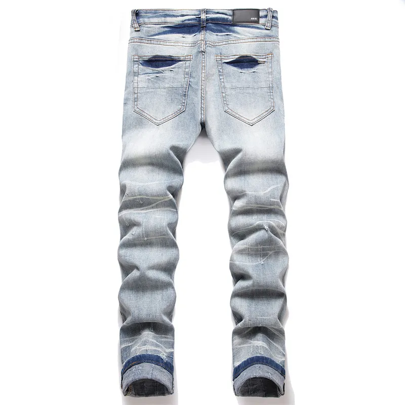 Brand New Mens Robin Jeans Patchwork Distressed Denim Pants Skinny Fit Slim  Stretch Mens Ripped Moto Jean Washed Knee Hole Size 29 38 Punk Retro Biker  From Stanchan, $49.03