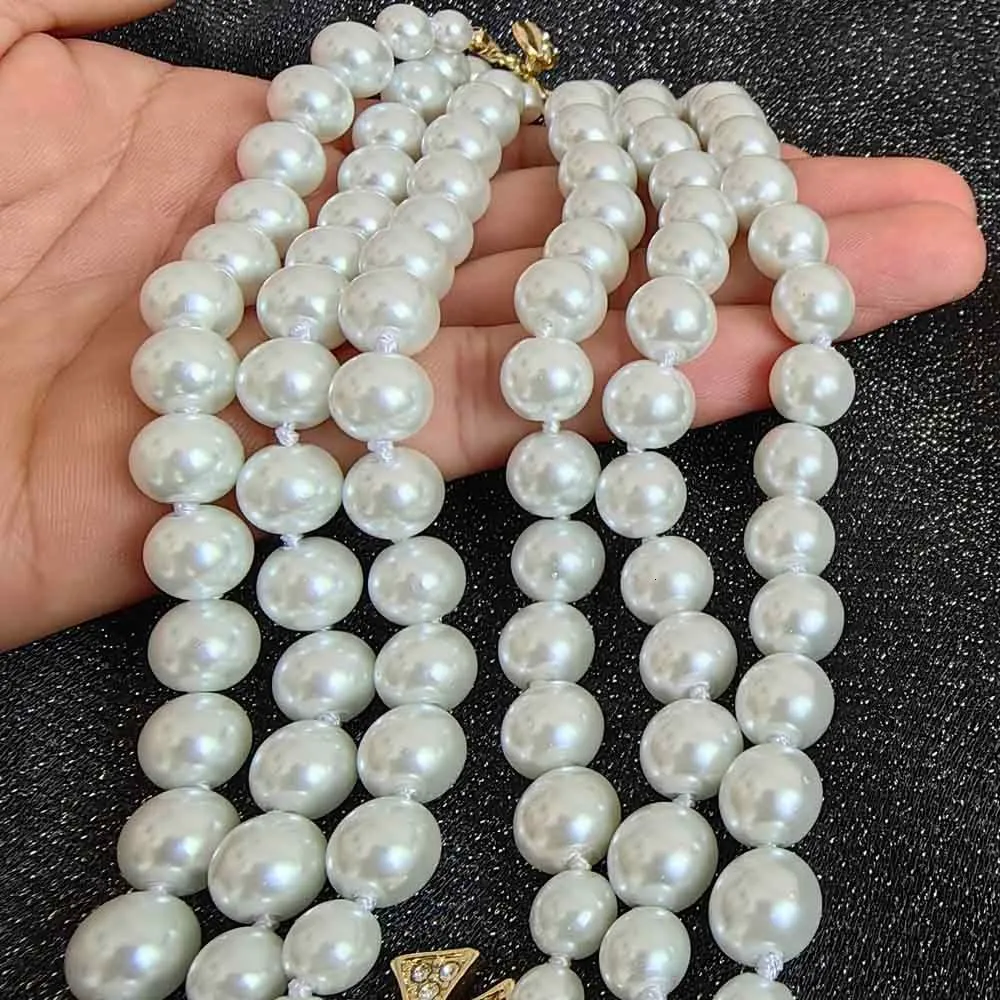 Halsreifen Mode Perlenkette mit Anhänger für Frauen Mädchen Perlen Perlenkette Halsband Hochzeit Geburtstagsgeschenk Jahrestag Schmuck 230921
