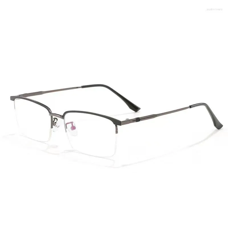 Molduras de óculos de sol 54 mm b copos quadrados de meio quadro para homens e mulheres Anti -azul prescrição 67310