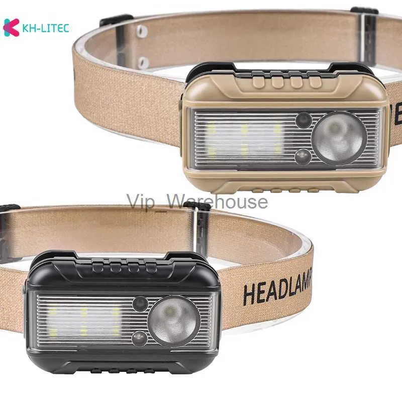 Head lamps Led nouveau capteur phare USB rechargeable forte lumière ondulant induction étanche pêche phare intégré batterie au lithium tête HKD230922