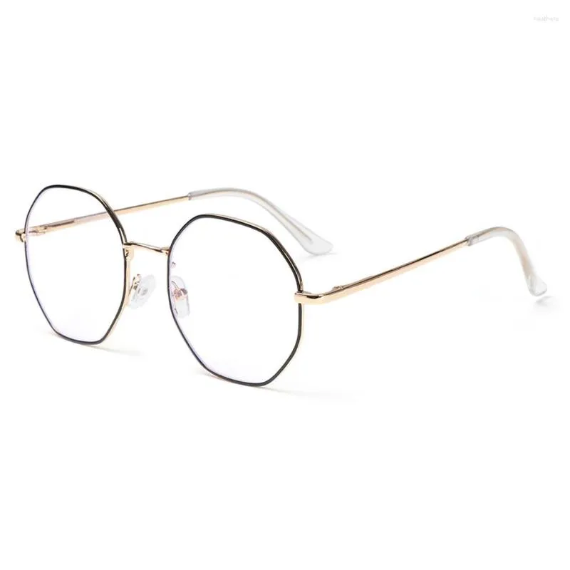 Sonnenbrille Männer Frauen Anti Blaues Licht Gläser Klassische Metallrahmen Brillen Optische Linse Spiegel Mode Einfache Strahlen Blockieren