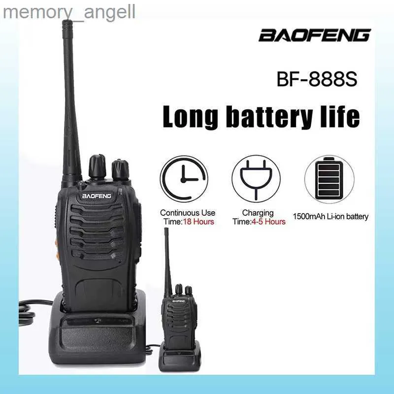 Walkie Talkie 2 unidades / pacote Baofeng BF-888S de alta potência 5W 400-470MHz 16 canais Walkie Talkie Dual Band rádio bidirecional de longa distância HKD230922