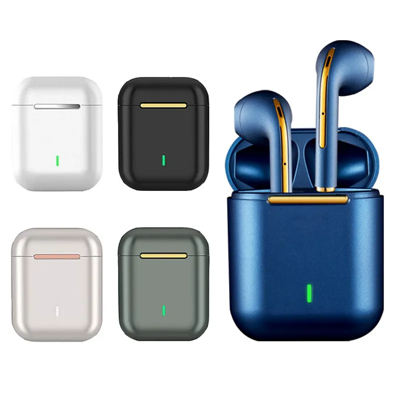 J18 Trådlösa hörlurar i öron Bluetooth -hörlurar med mikrofon för iPhone Xiaomi Android Earhuds Handsfree Auriclees Ecouteur Cuffie Earuds Auricleares