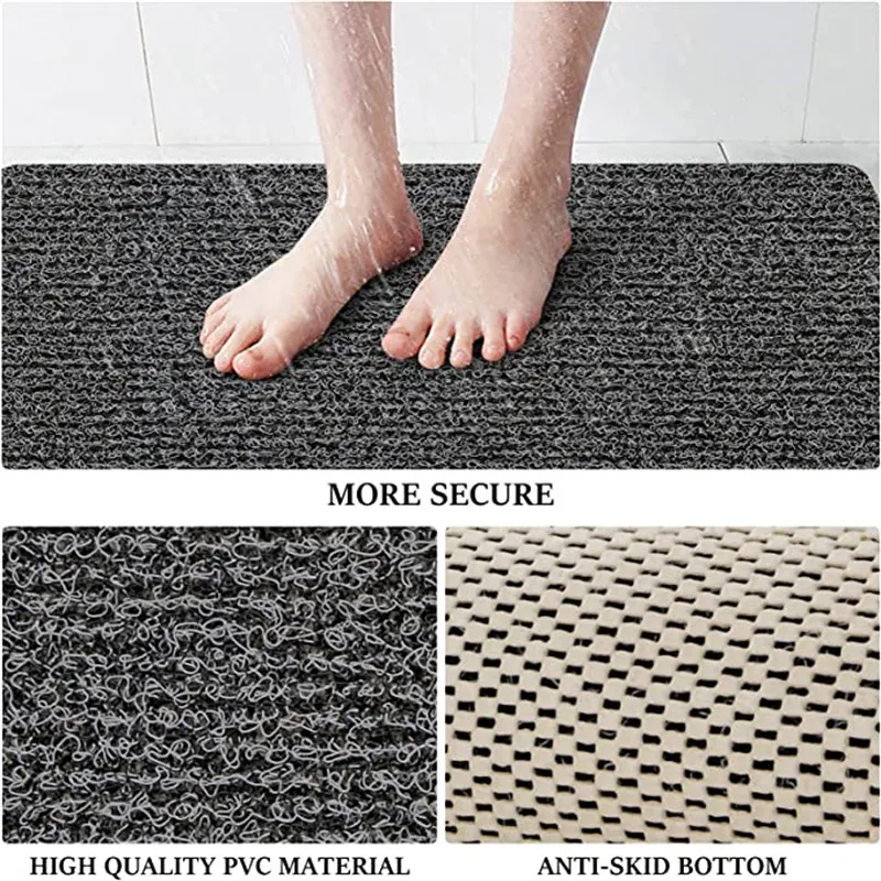 Bath Mats Shower Mat Bathtub Mat Non Slip Bath Mat With Drain Quick Drying  PVC Loofah Bathmat For Tub Shower Bathroom 230922 From Huo09, $14.77