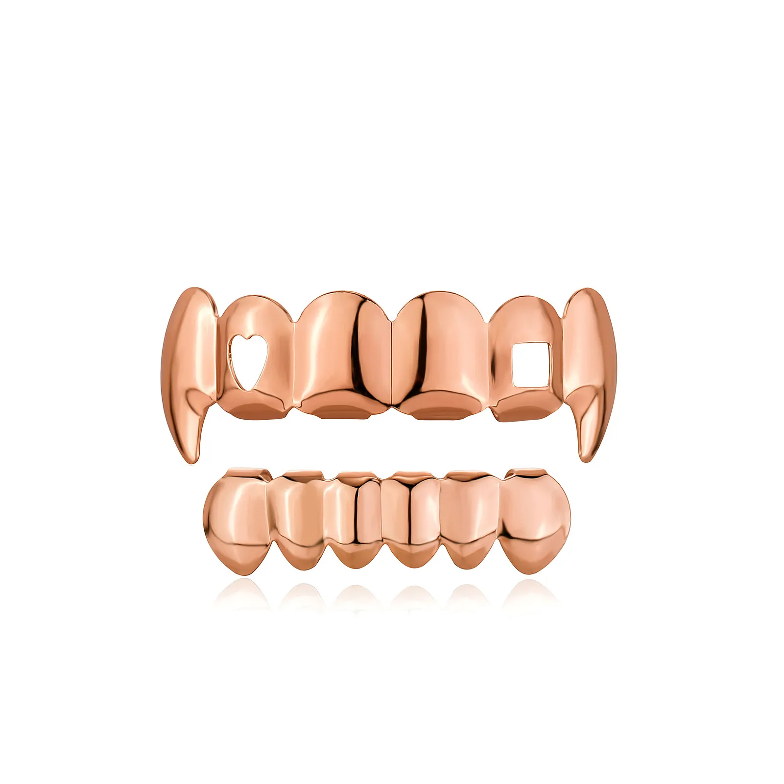 Grillz De Colmillos De Vampiro Diamante Bañados En Oro | Cuotas Sin Interés - Foto 5