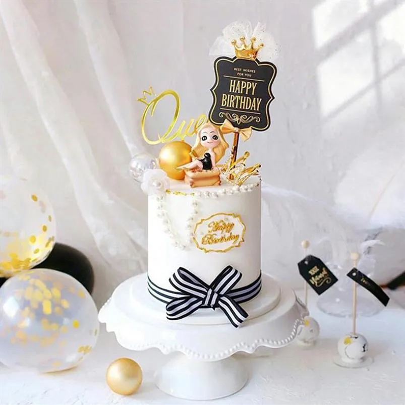 ケーキトッパー ゴールド ケーキ 城 ウェディング 誕生日 結婚式 