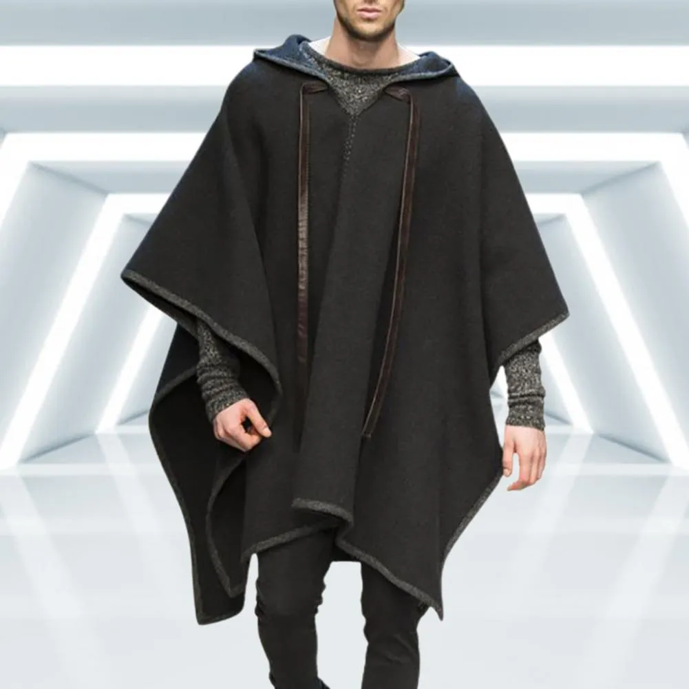 Männer Trenchcoats Vintage Poncho Männer Übergroße Mit Kapuze Unregelmäßige Punk Männliche Oberbekleidung Mode Mantel Kapuze Einfarbig Cape Weibliche 230921