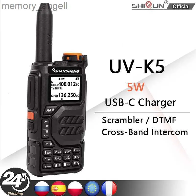 Walkie talkie quansheng uv-k5 walkie talkie 5w multi-band tvåvägs radio USB Type-C Direct Charge FM Radio 50-600MHz UHF VHF DTMF NOAA UV-5R HKD230922