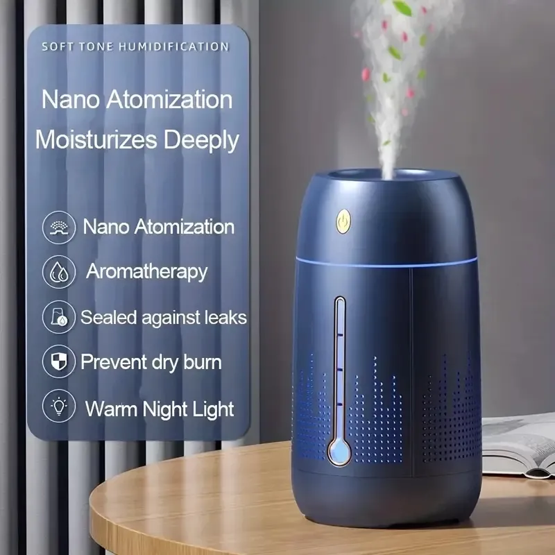 Difusor de aroma para aceite esencial de habitación grande, oficina, niños  en casa, humidificador de niebla fría silencioso con luz ambiental